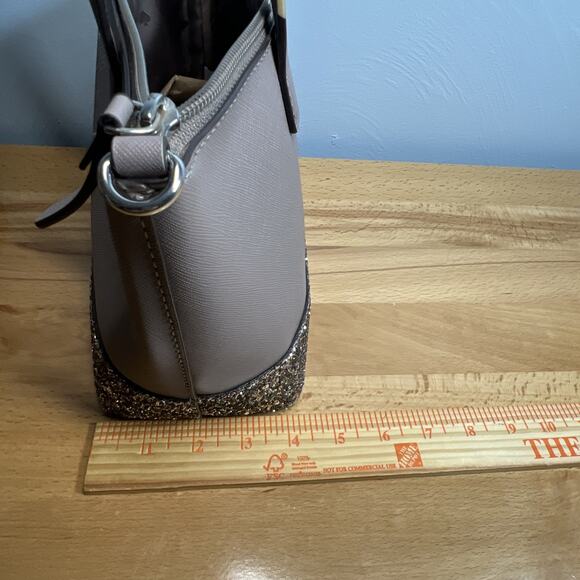 Kate Spade NY Penny Greta Court Tote Purse Glitter Sparkle Bag Cityscape Gray - Picture 15 of 16